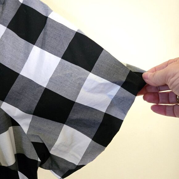 Talbots Zinnia Gingham Fit & Flare Poplin Dress Sweetheart NecklineSize 10p - Picture 7 of 11